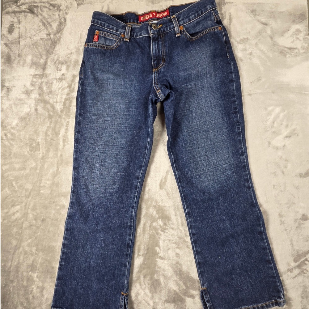 Guess Jeans Vintage Y2K Grunge Dark Wash Red Tab Denim Pants Size 28 1700